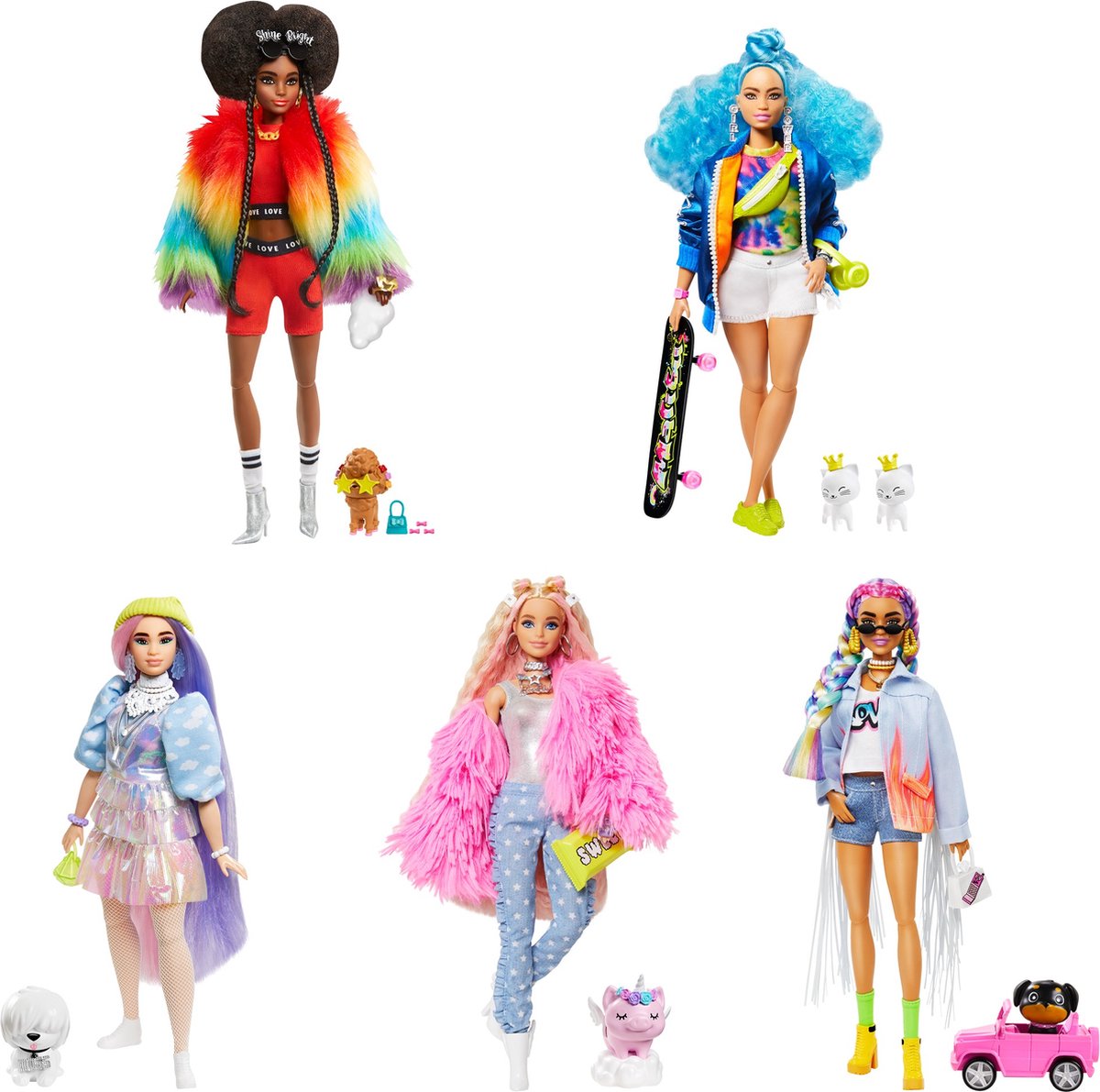 Barbie Extra Pop 1 Roze Donzige Jas - Modepop | bol.com