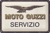 3D metalen wandbord "Moto Guzzi Servizio" 20x30cm