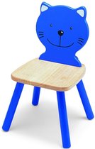 Pintoy P99231 Houten Stoel Blauwe Kat