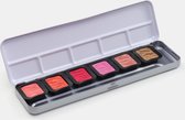 Finetec K-F0603S Verftablet 30x22mm Pearlescent 6 Stuks In Blik, 5 En 1 Flip Flop Kleur