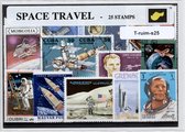 Ruimtevaart – Luxe postzegel pakket (A6 formaat) : collectie van 25 verschillende postzegels van ruimtevaart – kan als ansichtkaart in een A6 envelop - authentiek cadeau - kado - g