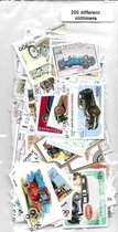 Oldtimers – Luxe postzegel pakket (C5 formaat) : collectie van 200 verschillende postzegels van oldtimers – kan als ansichtkaart in een C5 envelop - authentiek cadeau - kado - geschenk - kaart - oldtimer - oude auto's - oude motoren - ford - mercedes
