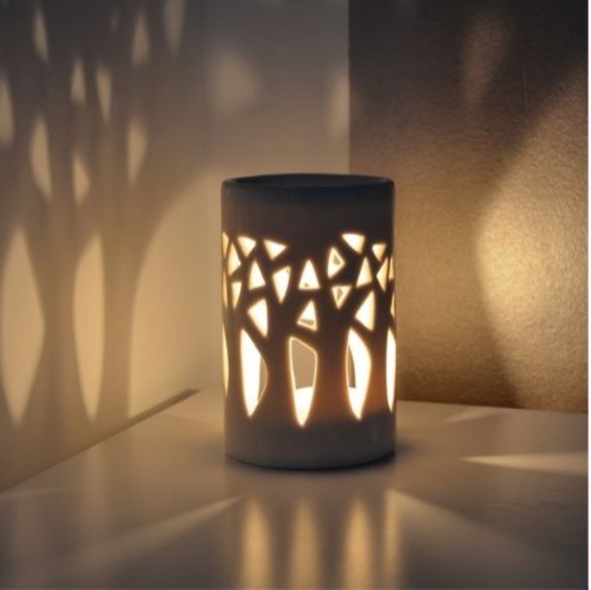 Zen’Arôme - Forest geurbrander - Stijlvolle keramische waxmelter - Decoratief bosmotief