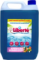 Geurverwijderaar - Liberté All in One Cleaner - Desinfectie - Dieren -Huis - Auto - Kantoor - Schoonmaakmiddel - 5L - American Bubbelgum