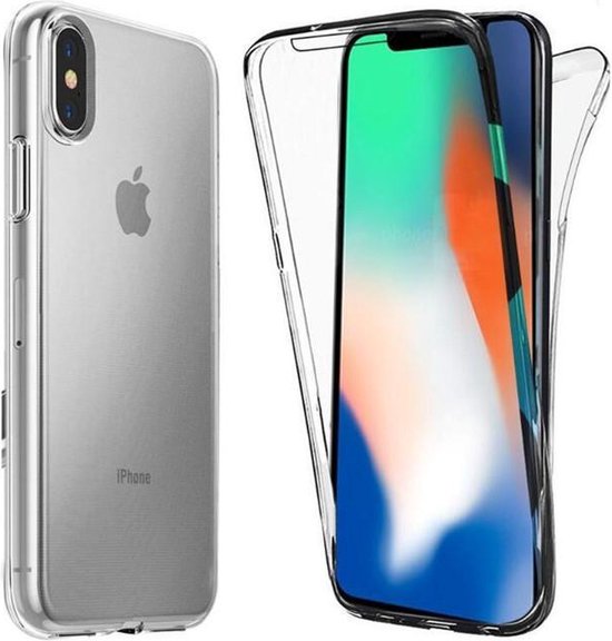 Foto: Iphone xr 360 clear pc tpu hoesje bescherming screen protector volledige bescherming tweedelig