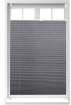 store plissé relaxdays - store plissé gris - sans perçage - pliable - frais. tailles 100x130cm