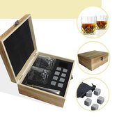 Lynnz® Whiskey glazen set 12 delig met whiskey stones en ijsblokjestang in luxe kist | cadeauset - whiskeyglazen - whisky - cadeau