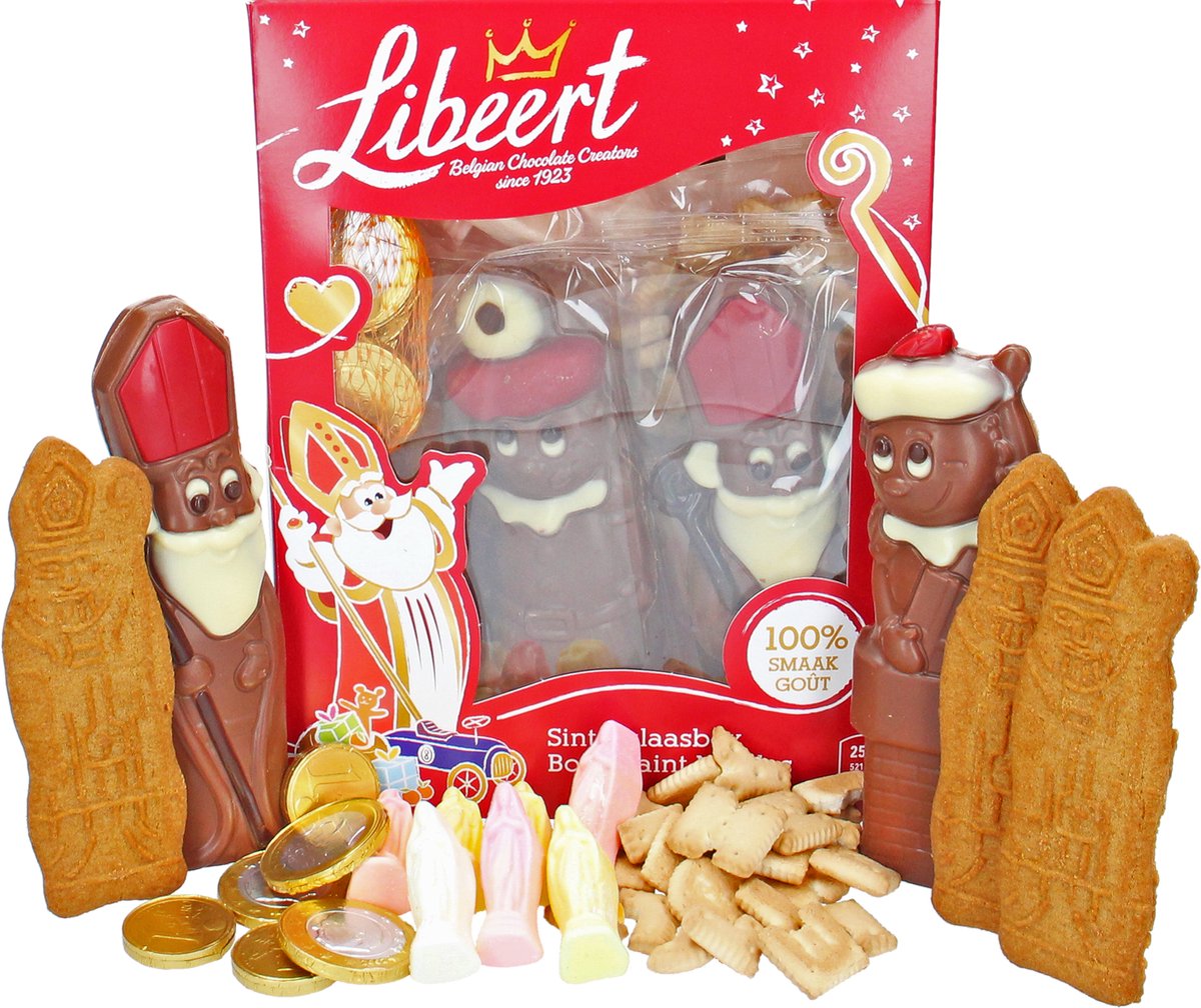 Doordeweekse dagen Pikken Waden Sinterklaas all-in one Belgische snoepgoed box (315g) | bol.com