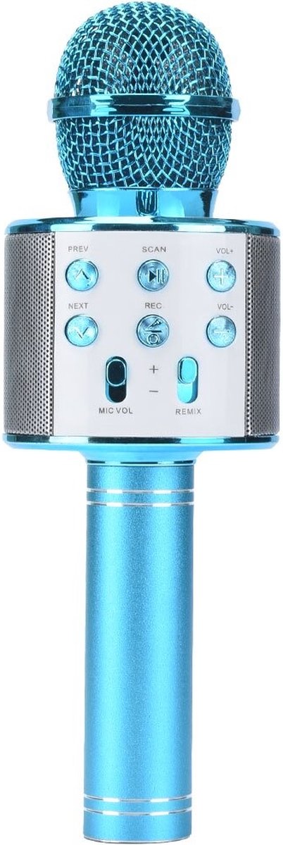 Karaoke Microfoon - Bluetooth Speaker - Blauw