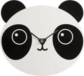 J-Line Uurwerk Panda Hout Wit/Zwart