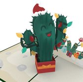 Hartensteler - 3D Pop-Up Wenskaart - Christmas Cactus - Kerstkaart - Wenskaart