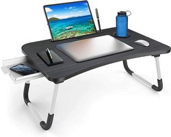 Bedtafels - Laptopstandaard - Laptoptafel - Schoottafel - Bedtafel -Zwart 60 x 40 x 28cm -Kerst -2021 deals
