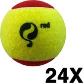 Quick - Q-Tennisbal Stage 3 - 24 stuks Geel-Rood in handig rugtasje