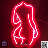 NEON SIGN - VROUWENLICHAAM - ROOD - SEXY - BILLEN - Led verlichting - Sfeerverlichting - Wandlamd - Hanglamp - Neon verlichting - Warm wit sfeerlicht - Wandlamp