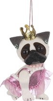 House of Seasons - Kersthanger - Hond - Polyester - Wit