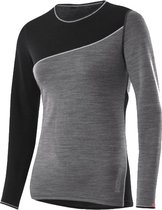 Löffler Thermoshirt L/s Transtex Merino Dames Zwart/grijs Maat 44