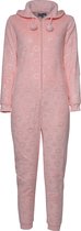 Cocodream dames onesie fleece | MAAT S | Glitter hart | roze