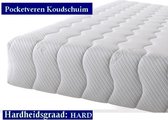 Aloe Vera - Caravan -  Eenpersoons matras - Pocketvering HR45 Koudschuim - 21 cm - Stevig ligcomfort - 70x180/21