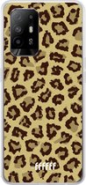 6F hoesje - geschikt voor OPPO A94 5G -  Transparant TPU Case - Jaguar Print #ffffff