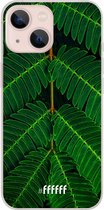 6F hoesje - geschikt voor iPhone 13 Mini -  Transparant TPU Case - Symmetric Plants #ffffff