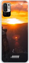 6F hoesje - geschikt voor Xiaomi Redmi Note 10 5G -  Transparant TPU Case - Rock Formation Sunset #ffffff