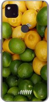 6F hoesje - geschikt voor Google Pixel 4a 5G -  Transparant TPU Case - Lemon & Lime #ffffff