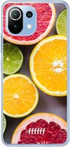 6F hoesje - geschikt voor Xiaomi Mi 11 Lite -  Transparant TPU Case - Citrus Fruit #ffffff