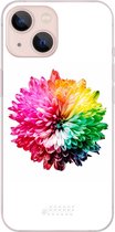 6F hoesje - geschikt voor iPhone 13 - Transparant TPU Case - Rainbow Pompon #ffffff