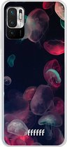 6F hoesje - geschikt voor Xiaomi Redmi Note 10 5G -  Transparant TPU Case - Jellyfish Bloom #ffffff