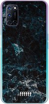 6F hoesje - geschikt voor OPPO A72 -  Transparant TPU Case - Dark Blue Marble #ffffff