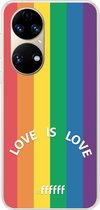 6F hoesje - geschikt voor Huawei P50 -  Transparant TPU Case - #LGBT - Love Is Love #ffffff