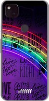 6F hoesje - geschikt voor Google Pixel 4a 5G -  Transparant TPU Case - Love is Love #ffffff