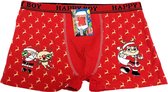 Kerst boxershort 2 stuks jongens boxershort katoenen jongens ondergoed kerst patroon rood maat 152