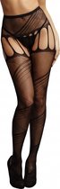 Crotchless Cut-Out Pantyhose - Black - O/S