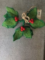 Handgemaakte Kerstdecoratie Vilt/Wol - Fairtrade