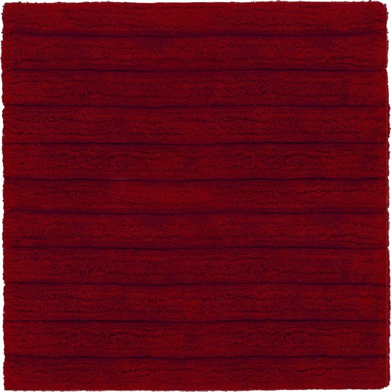Tapis de bidet souple Veerle Rouge | 60 x 60 | Séchage rapide et absorption d'humidité | Antidérapant avec clous