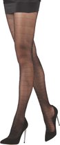 Daymod Lara Chique - Panty Met Patroon - Luxe Fantasie panty Dames - 30 Den (D1121185) - ZWART - Maat S