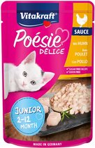Vitakraft Poesie Deli Sauce Junior Pouch 85 g - Kattenvoer - 23 x Kip