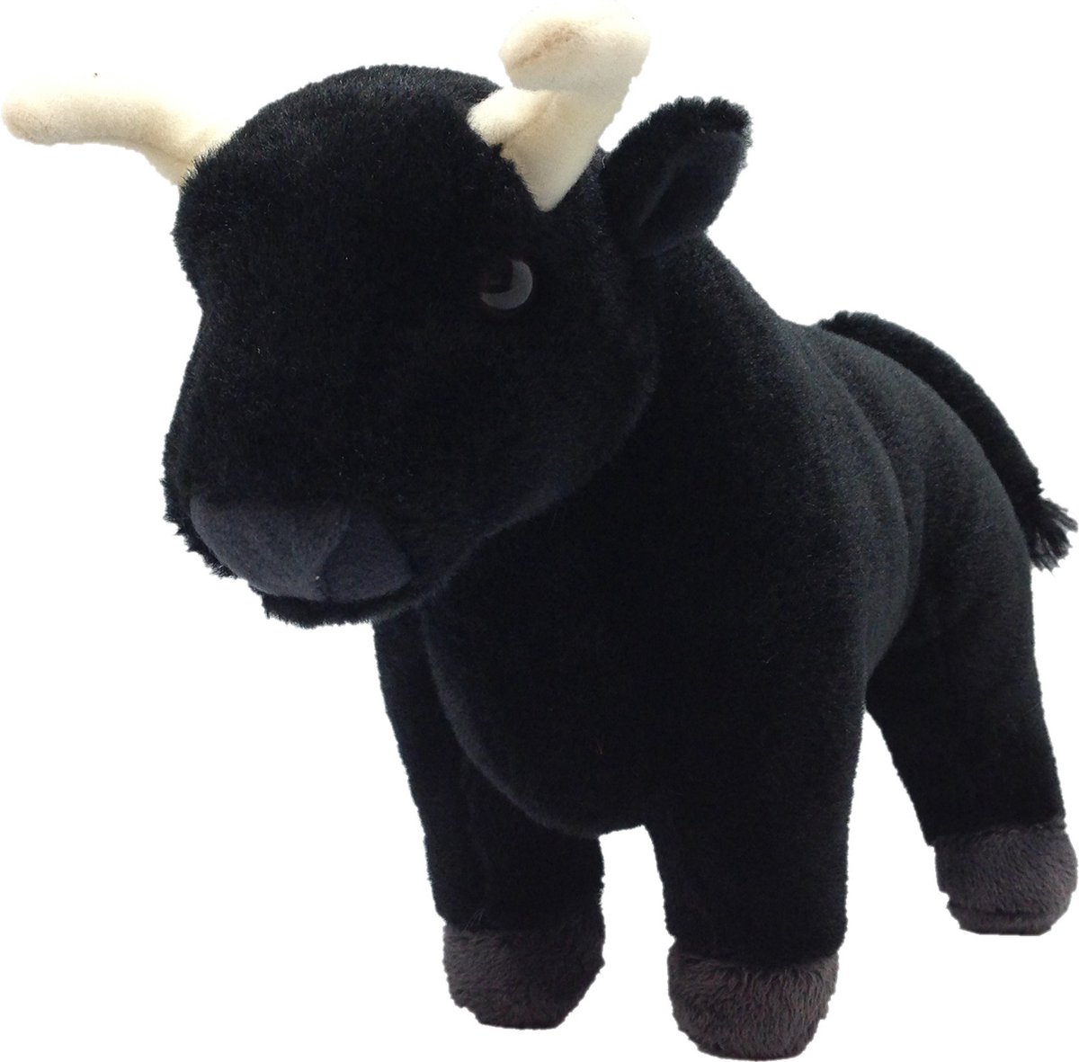 Wild Republic Spaanse stier - pluche - zwart - 20 cm - knuffeldieren - vechtstieren