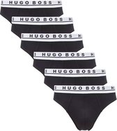 Hugo Boss 6-pack brief slip zwart/wit