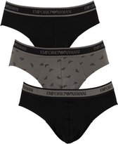 Emporio Armani 3-pack boxershorts brief - zwart/castoro