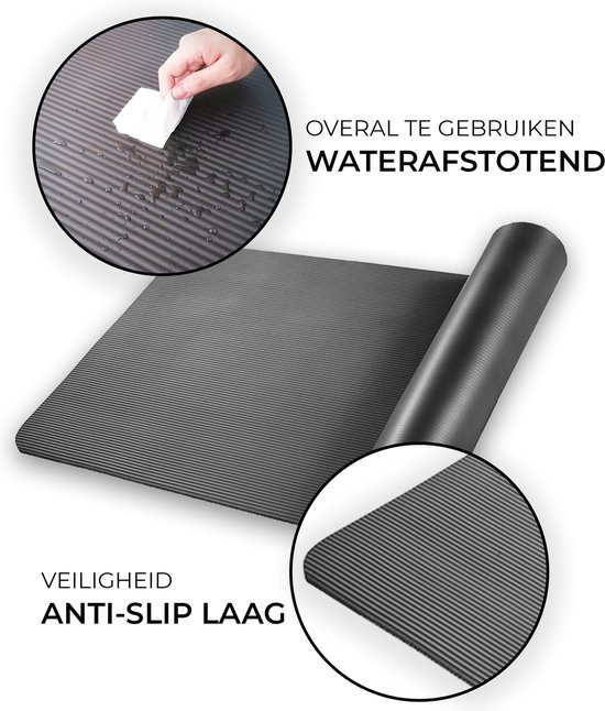Fitnessmat Inclusief Draagriem - Sportmat Extra Dik 183cm x 61cm x 1.5cm - Tested by Athletes van Merkloos — afbeelding 4