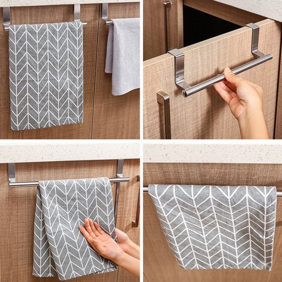 Handdoekrek 304 RVS Handdoekrek 3 Ties Arm Handdoek Houder Wandmontage Handdoek Bar Rail Hanger for Badkamer Keuken Hotel Handdoekhouder Voor Badkamer (Size : 40cm