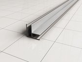 Bally Hoekprofiel Voor Glaswand 10mm 200cm Geborsteld Staal