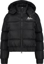 Malelions Women Brand Puffer - Black - XXS