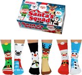 kerstsokken - Oddsocks Santa's Squad - Cadeaudoos met 6 verschillende kerst sokken - maat 30,5 t/m 38,5