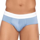 Clever - Yourself Classic Brief - Sexy Heren Ondergoed - Korte Pijpen - Brede Band - Glimmend - Blauw