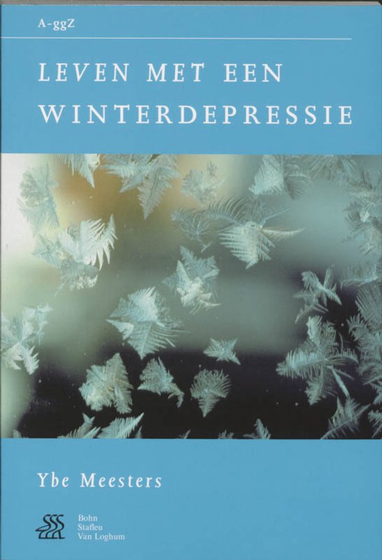 Boek 'Leven met een winterdepressie' met op de voorkant ijzel op een raam.