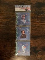 Frozen 2 - Set van 3 Mini Notitieboekjes - Mini Notepads - Disney Frozen Cadeautje