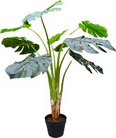 Grote Kunstplant XL Monstera Gatenplant 90cm - Kunstplanten - Gatenplant - Realistische Kunstplant - Nepplant -  Kantoorplant